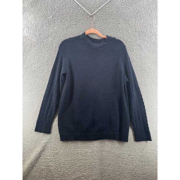 Banana Republic Boat Neck Sweater Blue Knitted Pullover Size Medium - Picture 10 of 11